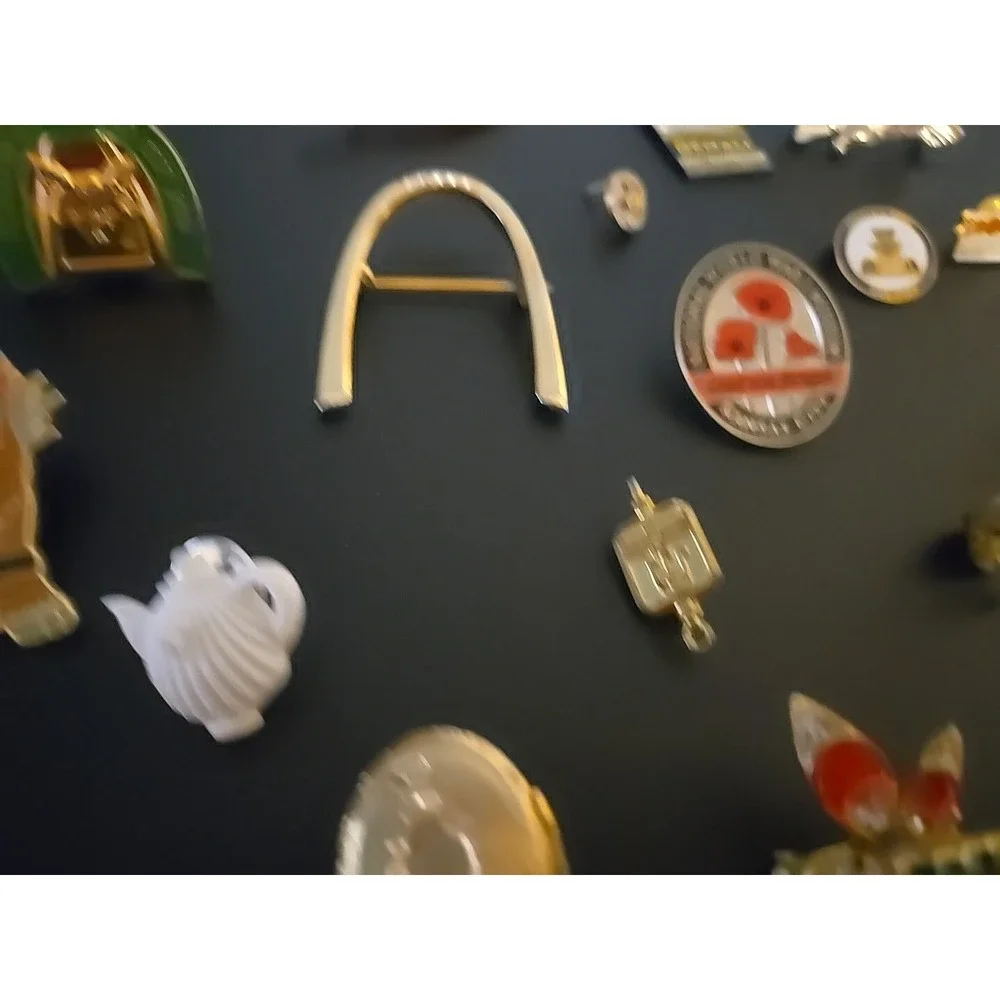 Vintage large lot of 26 Lapel‎ Hat Pins Pendants Brooches